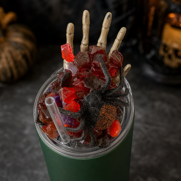 LID ONLY - Horror Spider Skeleton Crystal 3D Tumbler Lid
