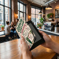 Case with "Growth Looks Good" and self-care steps displayed on a tablet.