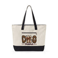 Western Cowboy canvas tote bag with zipper — country style tote