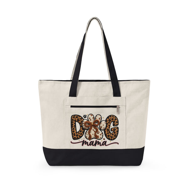 Western Cowboy canvas tote bag with zipper — country style tote