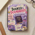 Journal cover with "Booked & Boundaried" text, checklist, planner, and do not disturb sign.