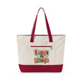 Thrift Queen zippered canvas tote bag, color option