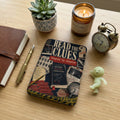"Read the Clues" book cover with vintage crime scene elements and text.