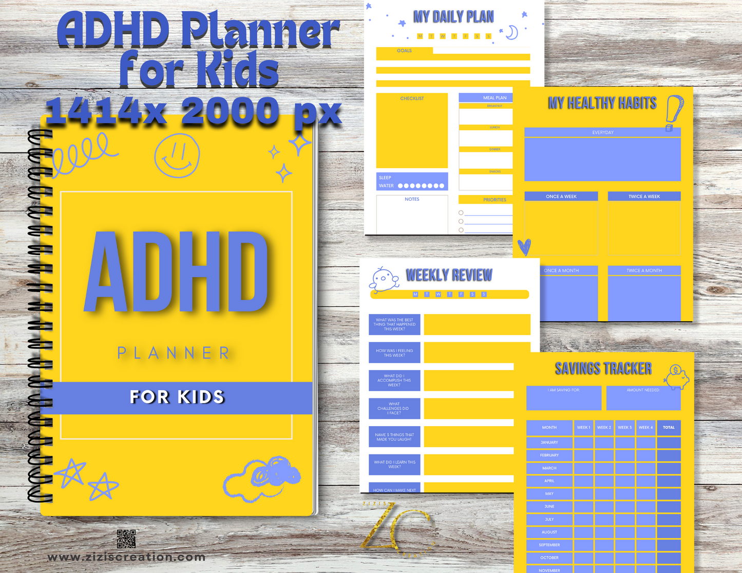 Planner for Kids | Templates for Canva | Journal | Planner | Editable | Digital download