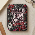 Morally Gray Pages book cover with gothic designs and "read after midnight" text.