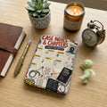 Case notes and chapters themed planner with crime investigation graphics.