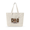 Western Cowboy zippered canvas tote bag, color option