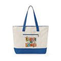Thrift Queen zippered canvas tote bag, color option