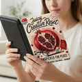 "Juicy Creative Reset" journal cover with pomegranate, glasses, and pencil.