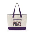 Christian canvas tote bag — inspirational faith tote, color option