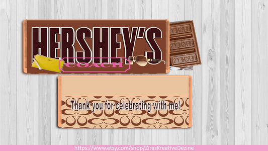 Hershey's Coach Inspired Chocolate Bar Design