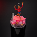 LID ONLY - Pink Gymnast Crystal 3D Tumbler Lid, Removable Magnetic Decorated Cup Lid, Gymnastics Gift, Pink Resin Crystal Drink Topper
