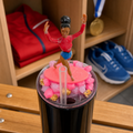 LID ONLY - Pink Gymnast Crystal 3D Tumbler Lid, Removable Magnetic Decorated Cup Lid, Gymnastics Gift, Pink Resin Crystal Drink Topper