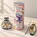 Hairdresser Gift Set: Gray and Gold Tumbler with Pen and Keychain - lid options