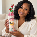 I Am Enough Gymnast Tumbler Gift Set with Pen and Keychain - held in hand