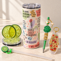 Nurse Gift Set: Lime Daily Affirmations Tumbler, Pen and Keychain - lid options