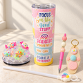 Pastel Positivity Candy Tumbler Gift Set with Pen and Keychain - lid options