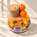 Purple Harvest Hat Tumbler Gift Set, Fall Pumpkin 3D Fake Ice Lid - lid detail