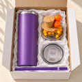Purple Harvest Hat Tumbler Gift Set, Fall Pumpkin 3D Fake Ice Lid - gift boxed