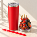 Red Spider Skeleton Hand Tumbler Gift Set, 3D Fake Ice Lid - lid options