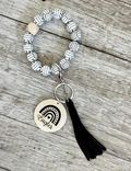 Volleyball Wristlet | Personalized Wood Bead Bracelet for Players | Sports Gift for Volleyball Girls