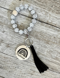 Volleyball Wristlet | Personalized Wood Bead Bracelet for Players | Sports Gift for Volleyball Girls