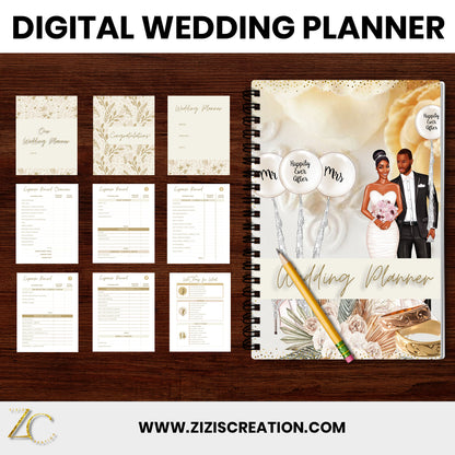 Wedding Planner | Templates for Canva | Journal | Planner | Editable | Digital download