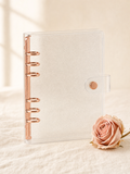 A5 clear glitter PVC binder solo product shot
