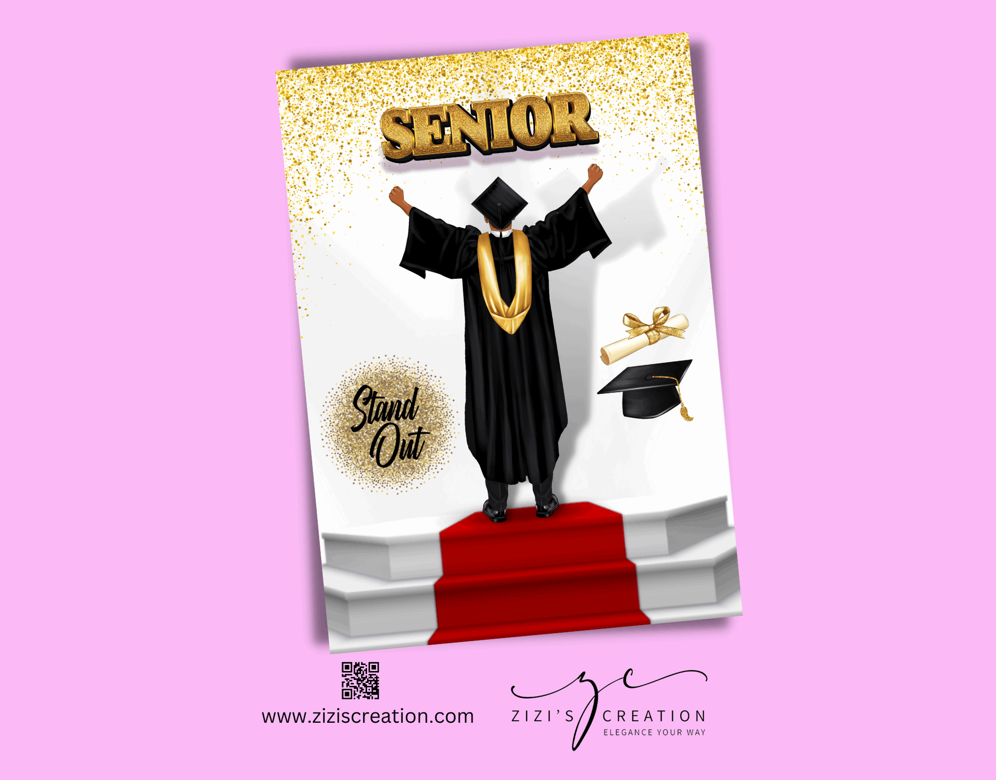 Customizable Graduation Card Digital Download for Canva: Celebrate Your Loved One's Achievements with a Personalized Card