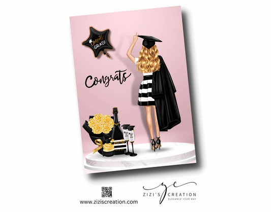 Customizable Graduation Card Digital Download for Canva: Celebrate Your Loved One's Achievements with a Personalized Card