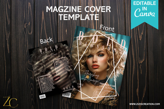 Bold | Magazine Cover Template with PLR Rights | Editable in Canva | Digital Magazine Cover | Customizable | Digital Download | Printable