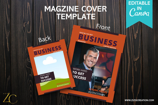 Business Magazine, Creative Canva Cover Frames for EBooks, Journals, Stories & Magazines - Elevate Your Design Game! | Customizable | Canva Edit