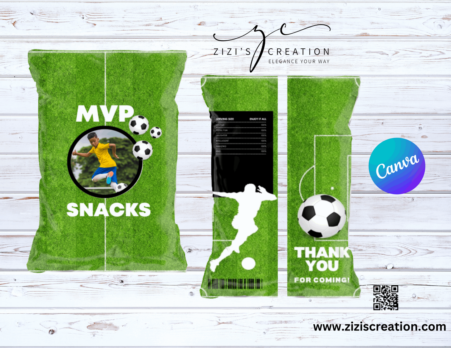 Chips Bag | Soccer Theme | Unique Personalization | Party-Ready Digital Designs for Kids with Fun-Filled Kids Party Digital Designs