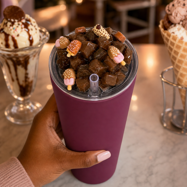 LID ONLY - Chocolate Ice Cream Removable Magnetic 3D Lid