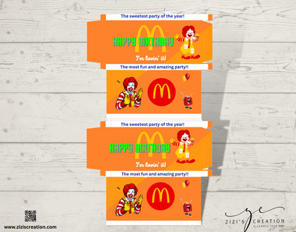 Chocolate Bar | Yellow & Red | Unique Personalization | Party-Ready Digital Designs for Kids with Fun-Filled Kids Party Digital Designs