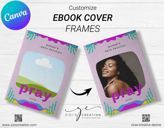 Pray, Creative Canva Cover Frames for EBooks, Journals, Stories & Magazines - Elevate Your Design Game! | Customizable | Canva Edit