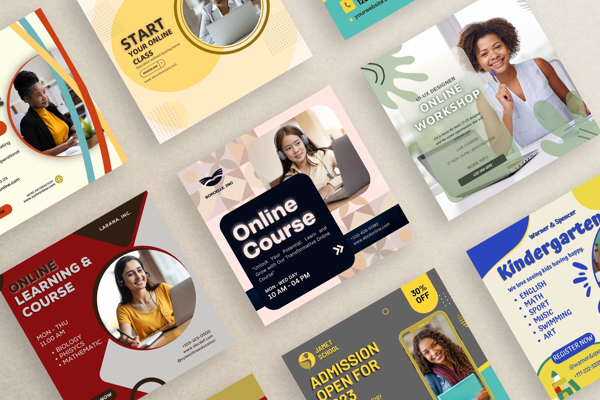 Education | Instagram Template with PLR Rights | Editable in Canva | Customizable | Digital Download | Printable