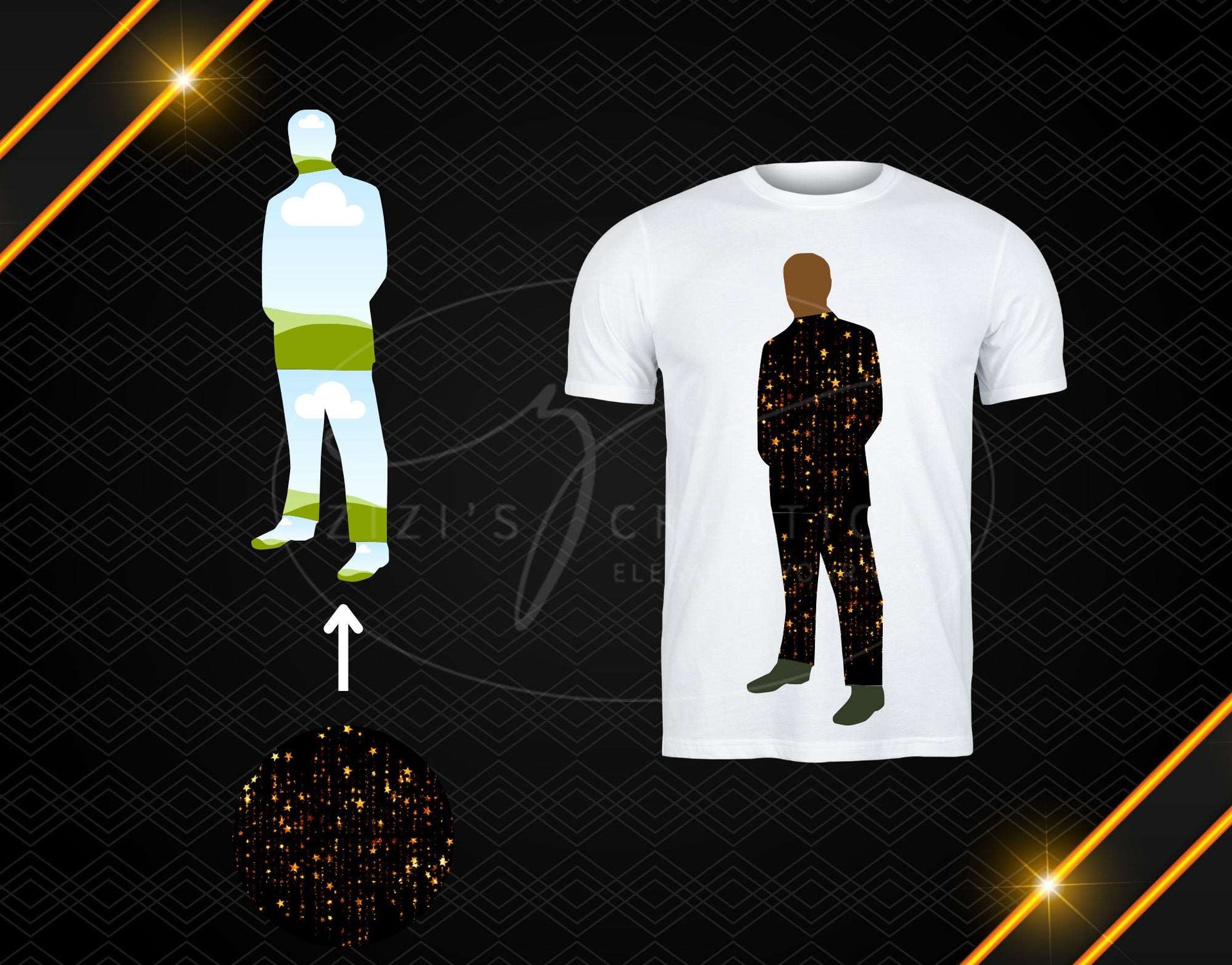 Ai Art Canva Frame, Add Your Own Pattern, Create Digital Design Elements | Includes a Small Business Commercial Use License | Canva Template