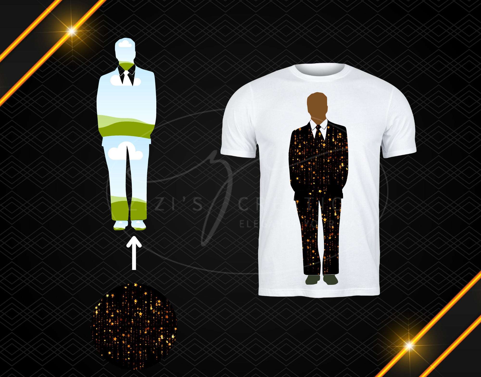 Ai Art Canva Frame, Add Your Own Pattern, Create Digital Design Elements | Includes a Small Business Commercial Use License | Canva Template