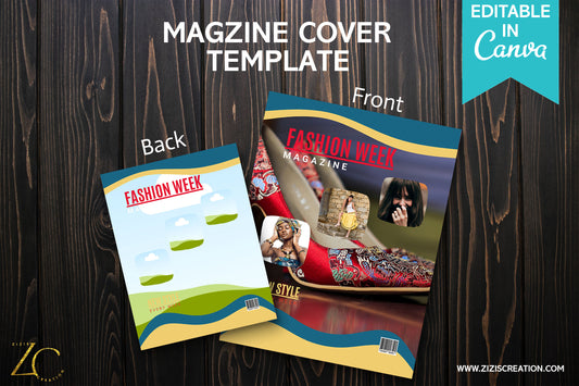 Fashion Week, Creative Canva Cover Frames for EBooks, Journals, Stories & Magazines - Elevate Your Design Game! | Customizable | Canva Edit