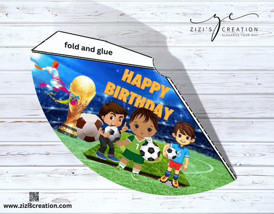 Hat | Soccer Theme | Unique Personalization | Party-Ready Digital Designs for Kids with Fun-Filled Kids Party Digital Designs