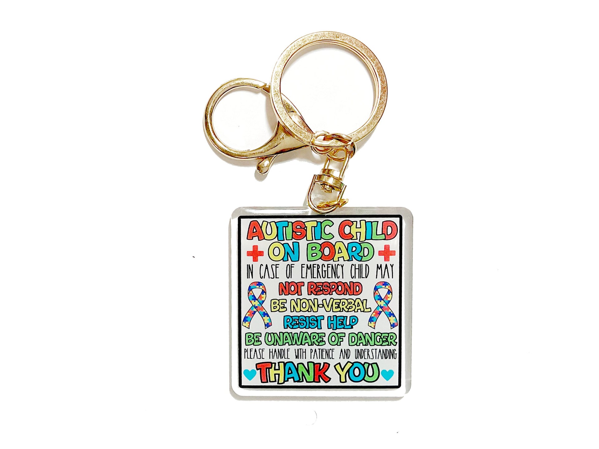 Autistic Child On Board KeyChain