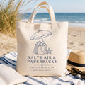 Book Lover Beach Tote Bag beach reading canvas tote — main mockup