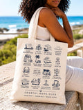 beach reading canvas tote alternate view