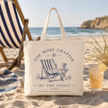 Book Lover Beach Tote Bag beach reading canvas tote — main mockup