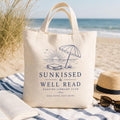 beach reading canvas tote alternate view