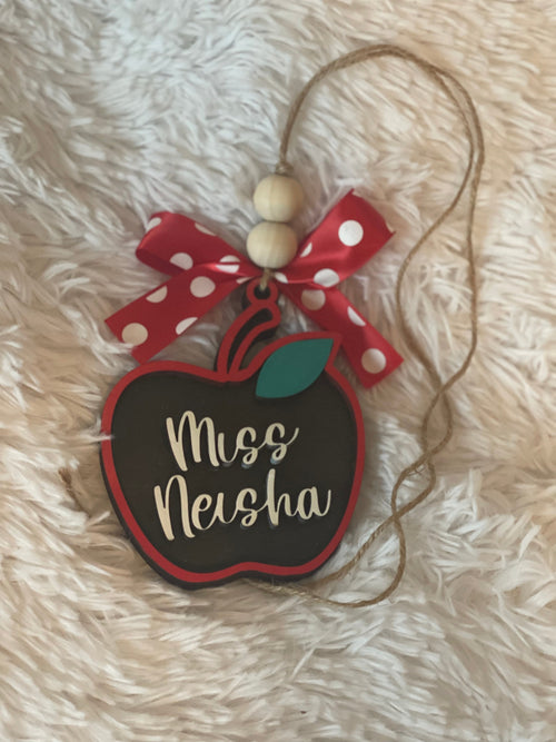 Teacher Car Charms | Personalized Educator Keychain Charm | Appreciation Gift for Teachers