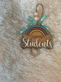 Teacher Car Charms | Personalized Educator Keychain Charm | Appreciation Gift for Teachers