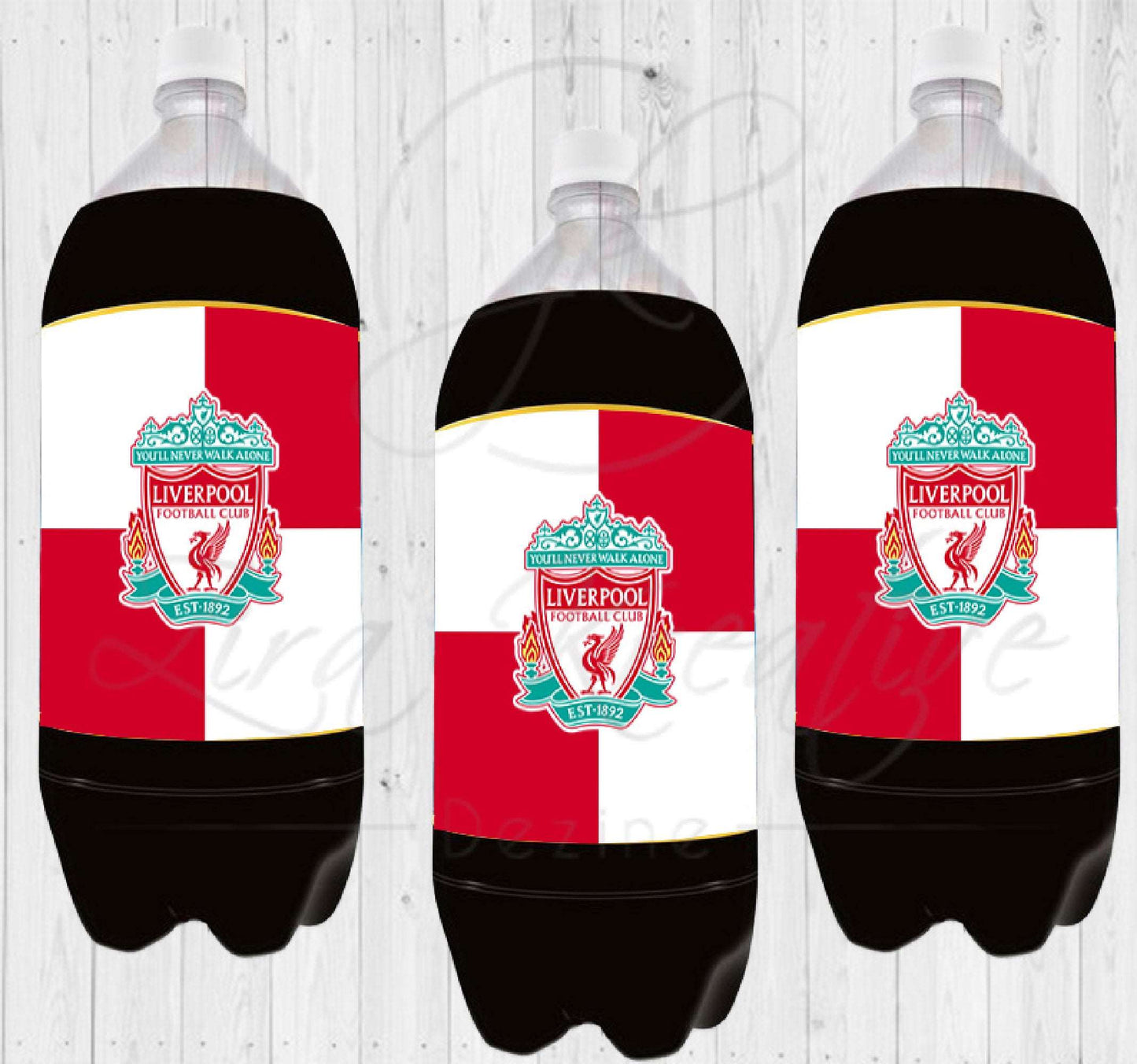 Liver Pool FC 2 Liter Bottle Labels, Digital Download, Party Favor