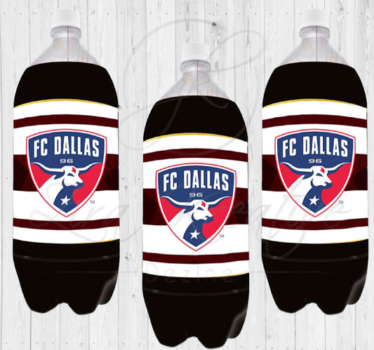 FC Dallas 2 Liter Bottle Labels, Digital Download, Party Favor